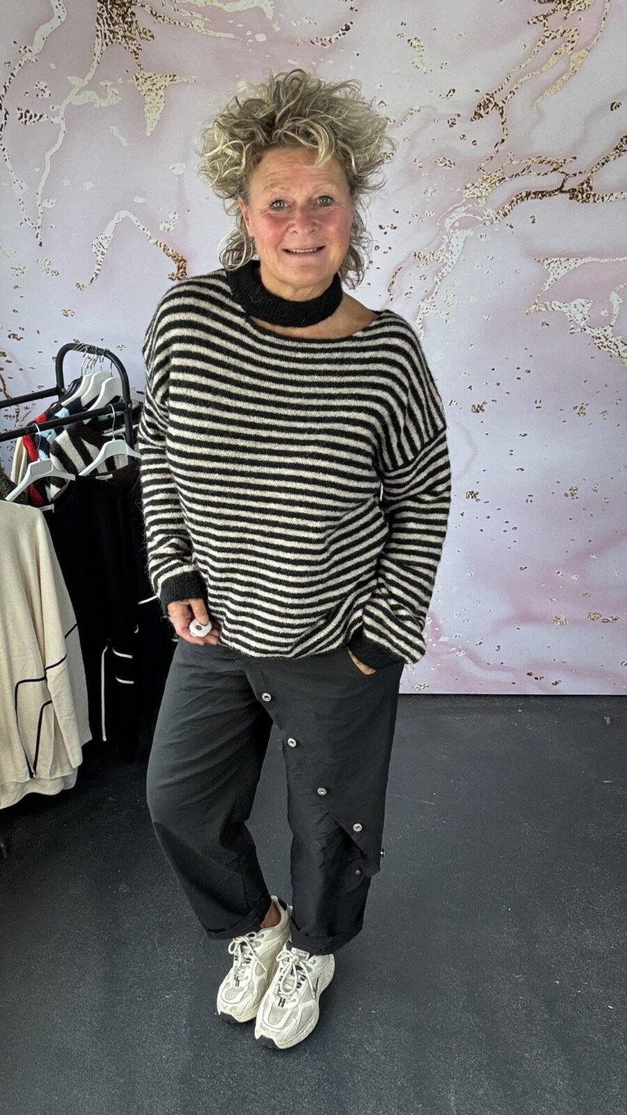 trui Gerrie zwart/offwhite