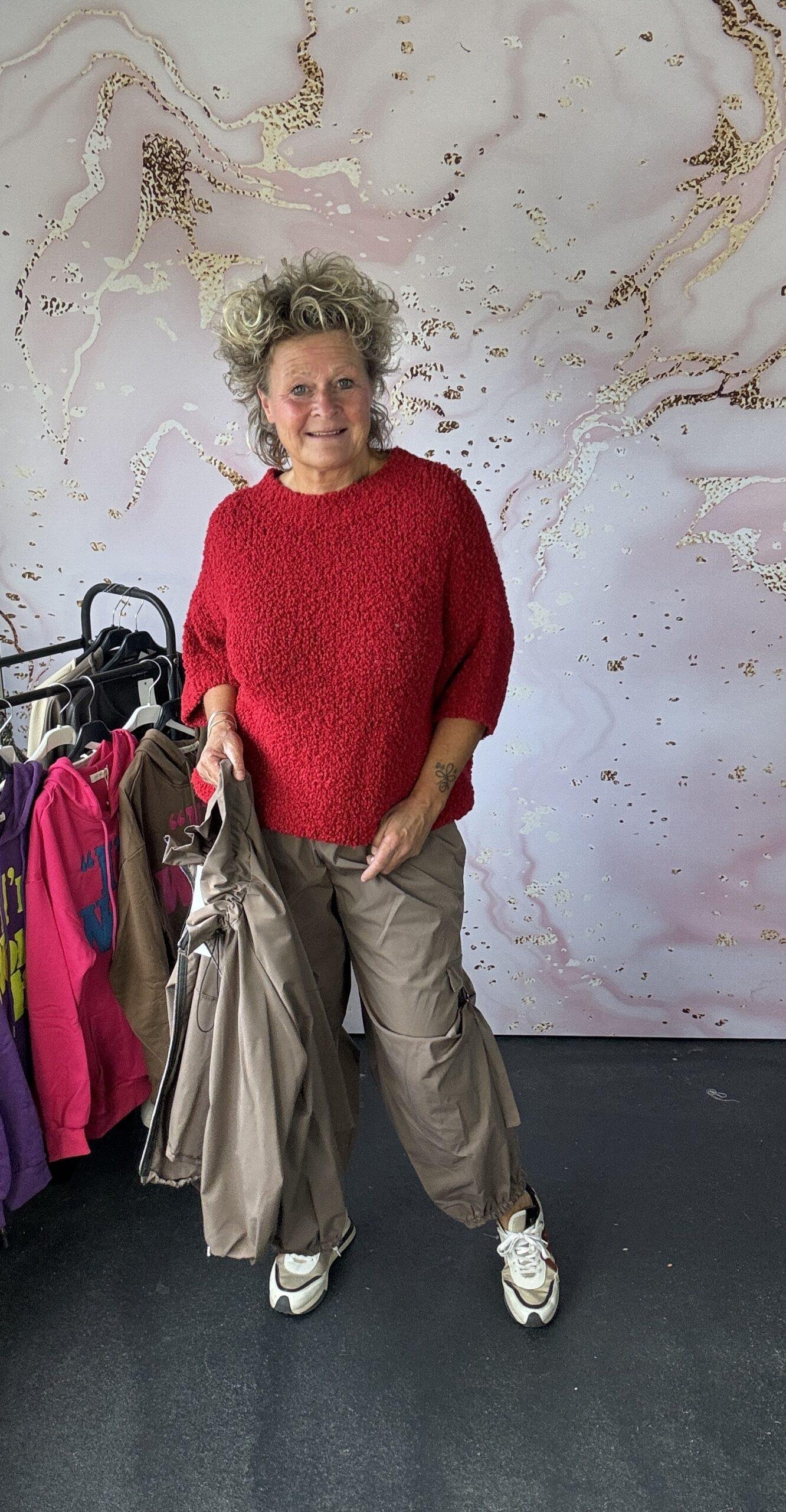 trui joy boucle rood - Afbeelding 2