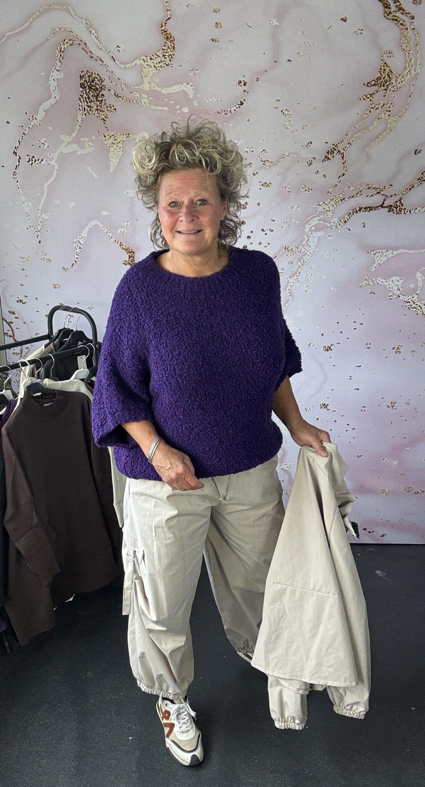 trui joy boucle purple - Afbeelding 2