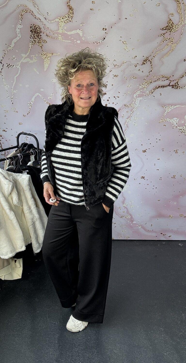 trui stripe zwart