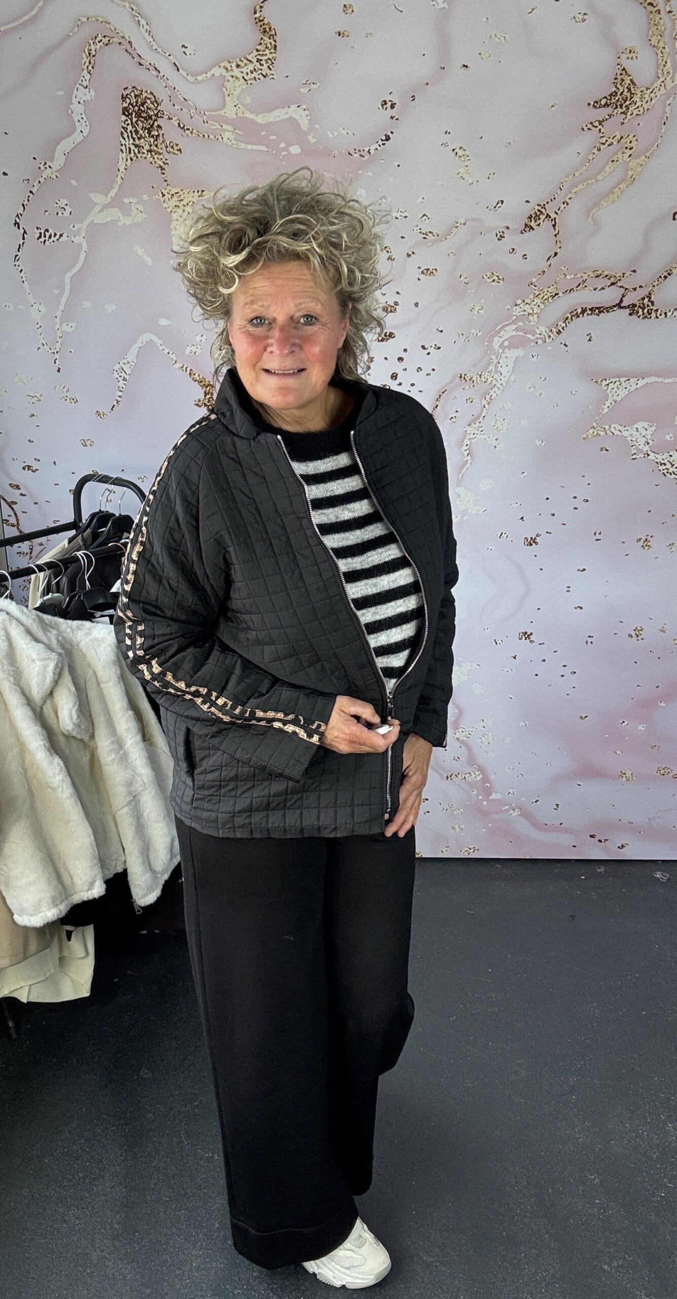 trui stripe zwart - Afbeelding 2