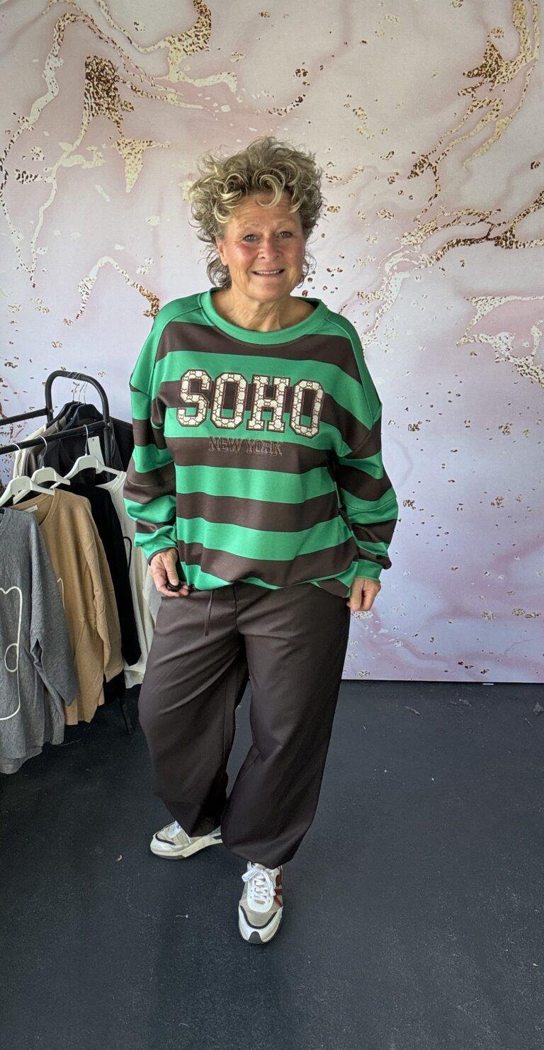 sweater Soho green/ brown