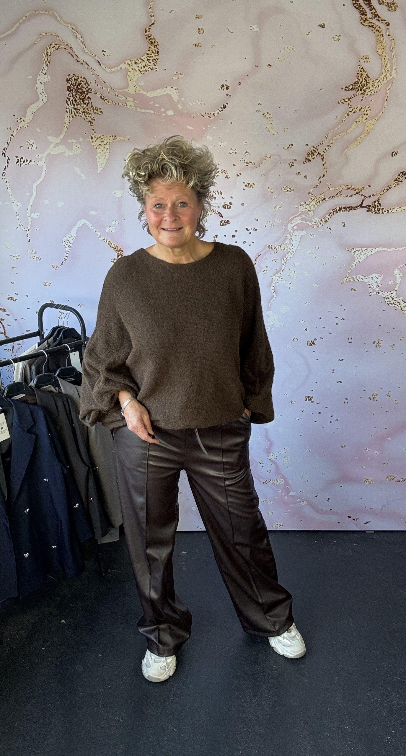 Broek Mena Leather bruin - Afbeelding 2