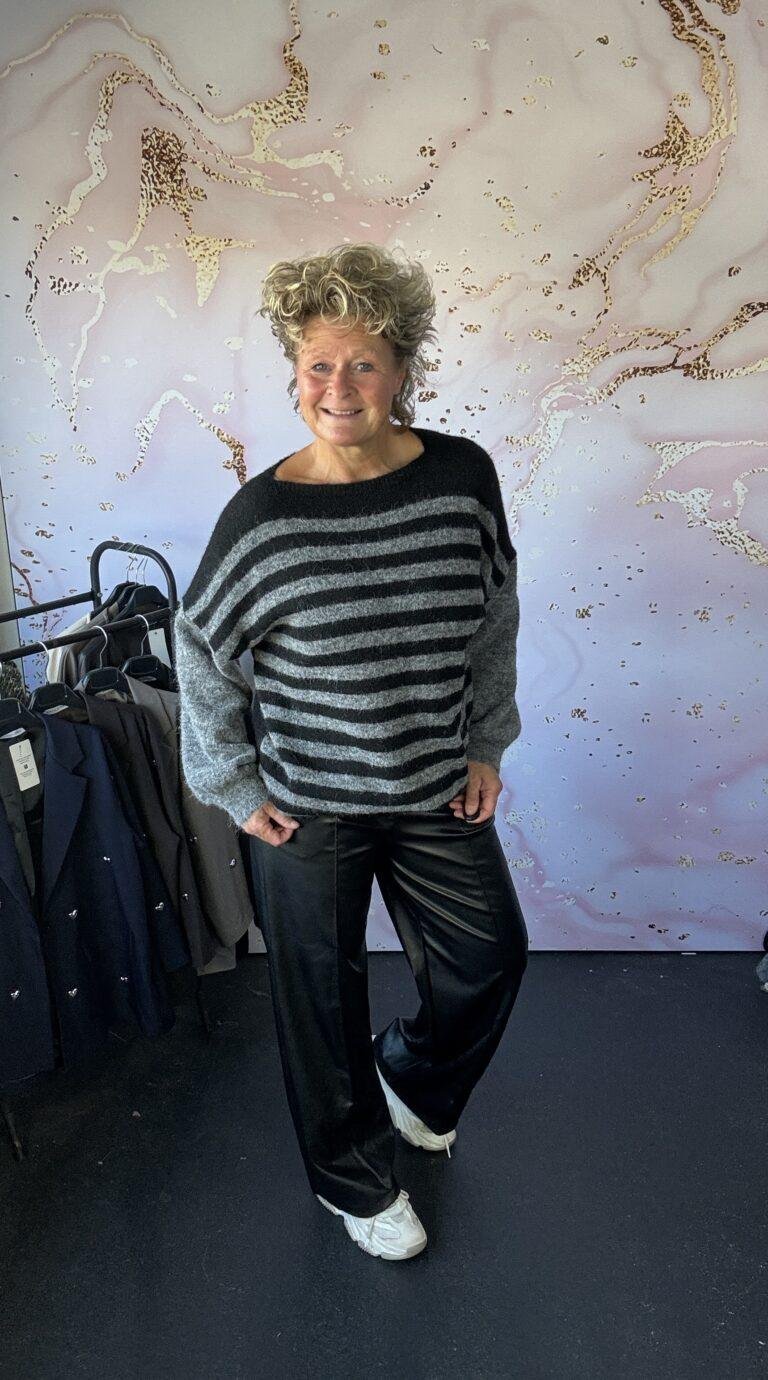 Broek Mena Leather zwart