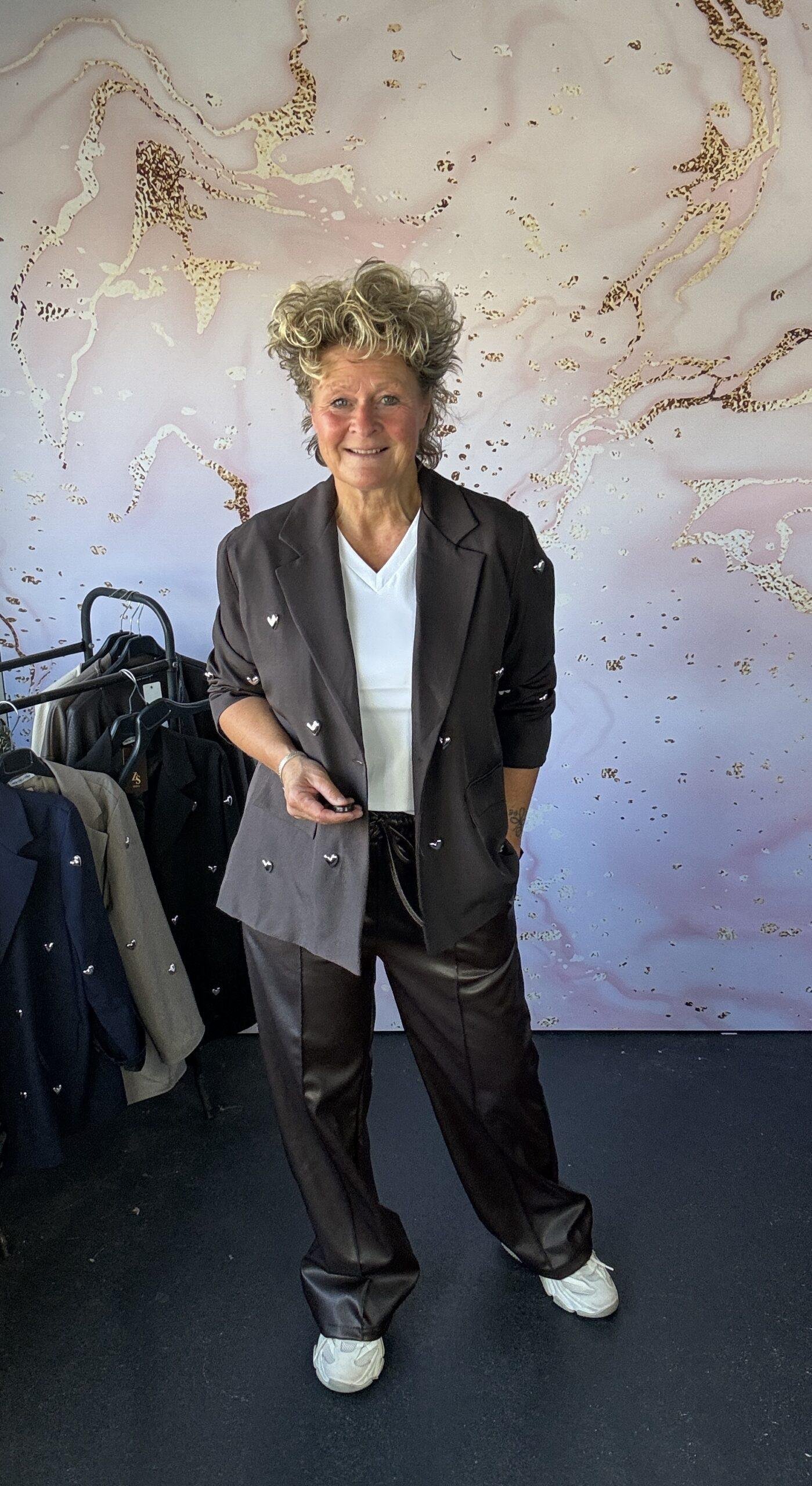 Broek Mena Leather bruin