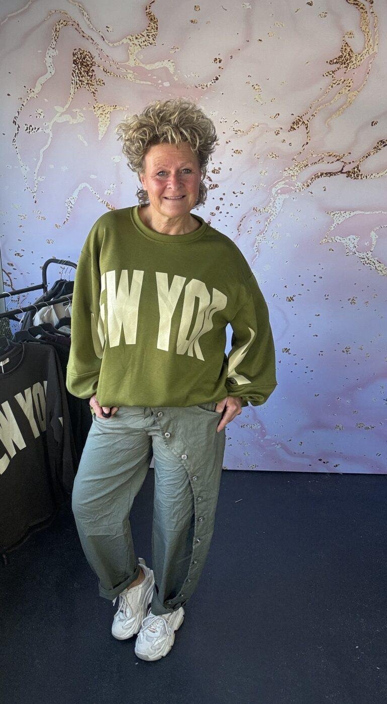 sweater New York lime