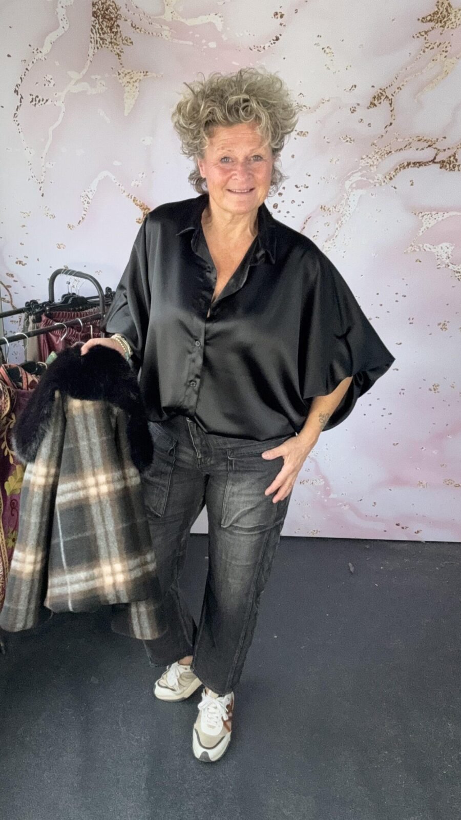 Blouse Shine zwart