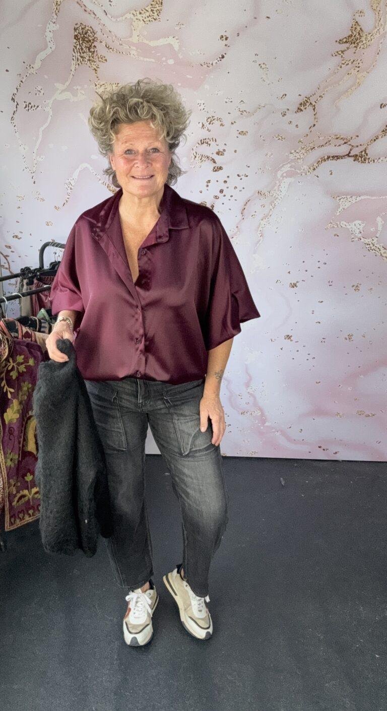 Blouse Shine burgundy