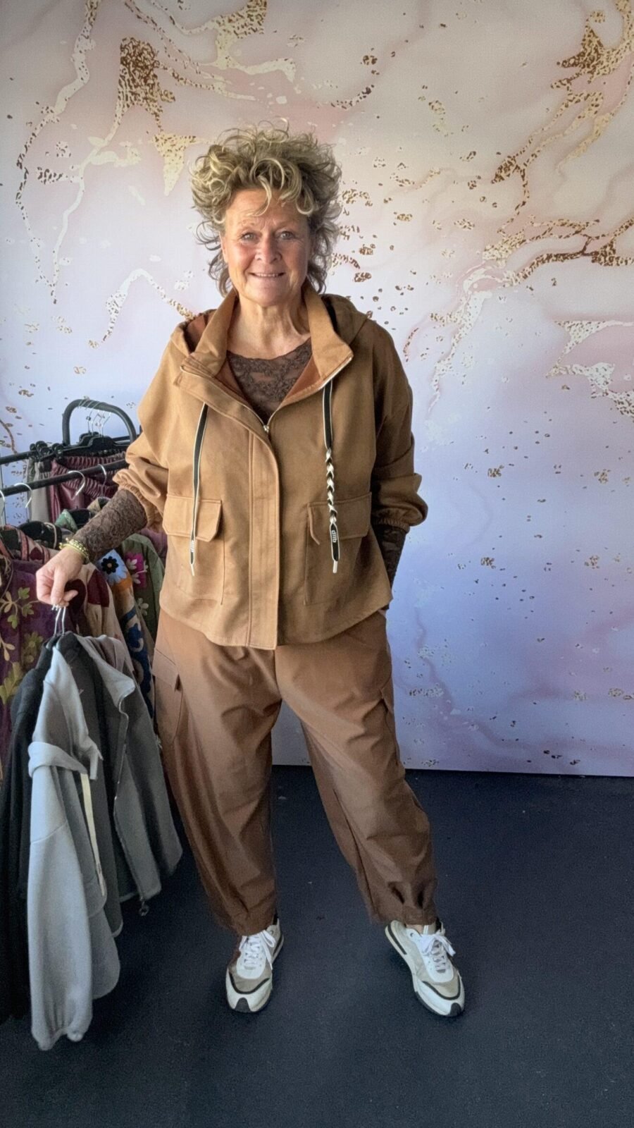 Hoody jasje Sue caramel