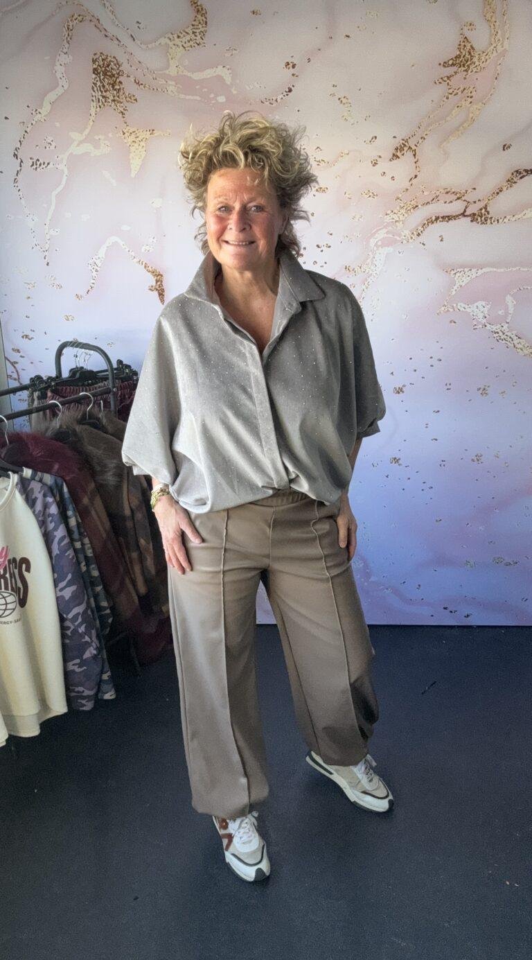 Blouse Bling taupe