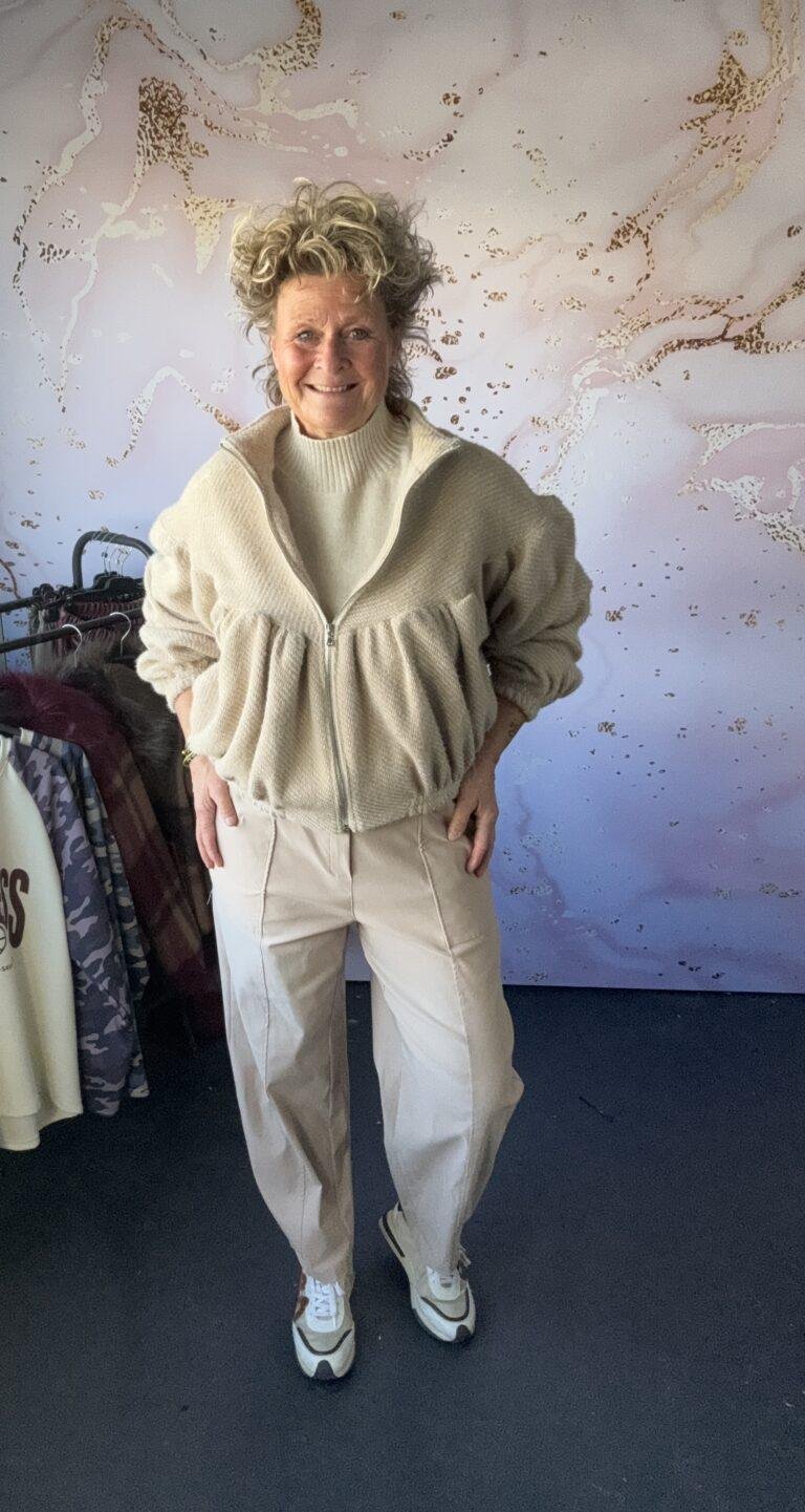Bomber Lea beige