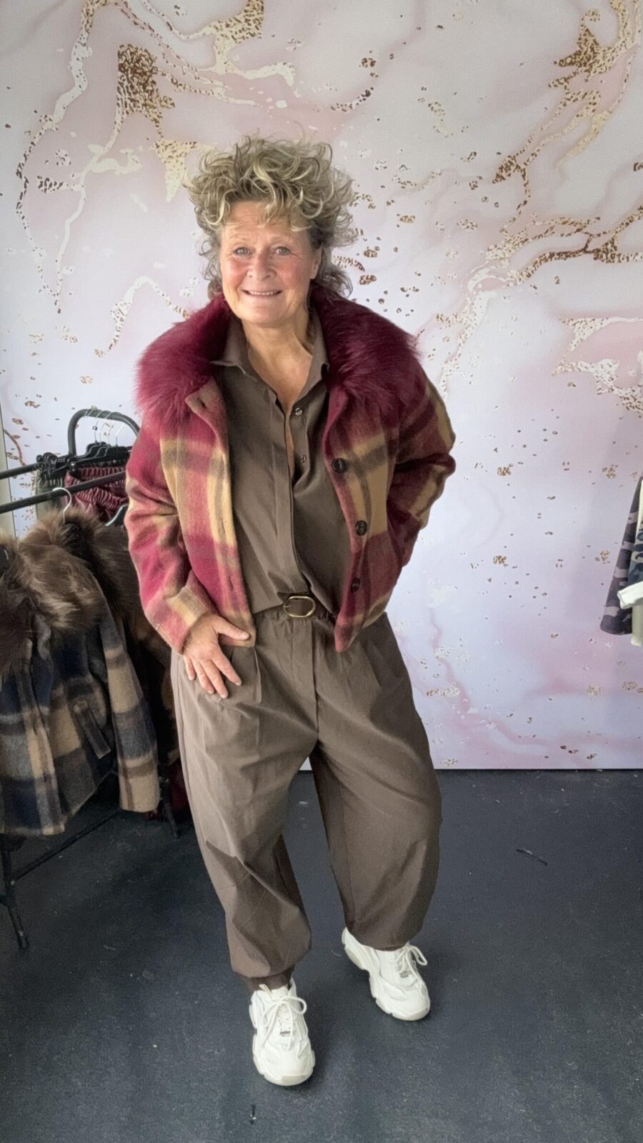 Jas Burby burgundy