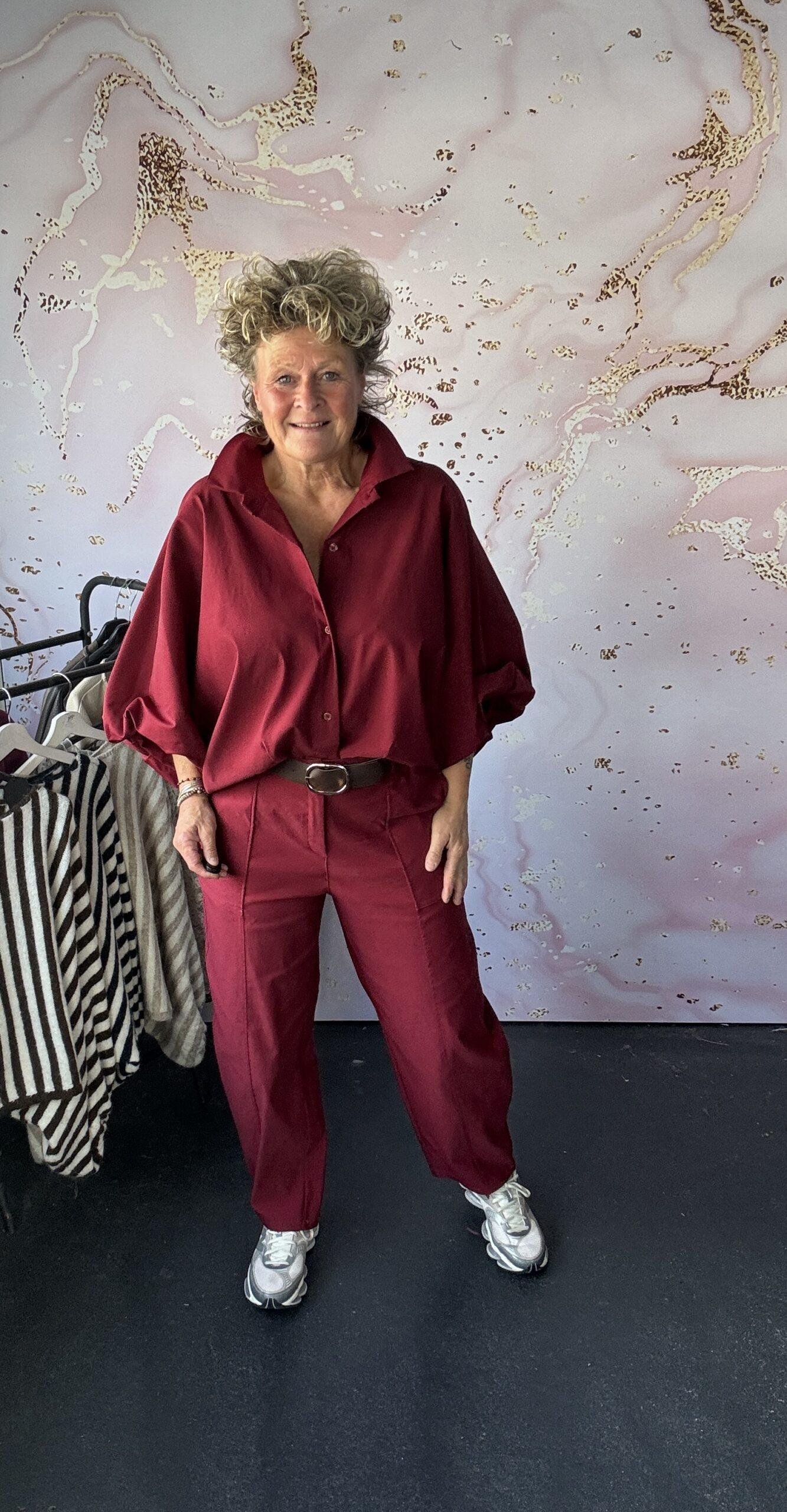 Broek Lieke burgundy - Afbeelding 2
