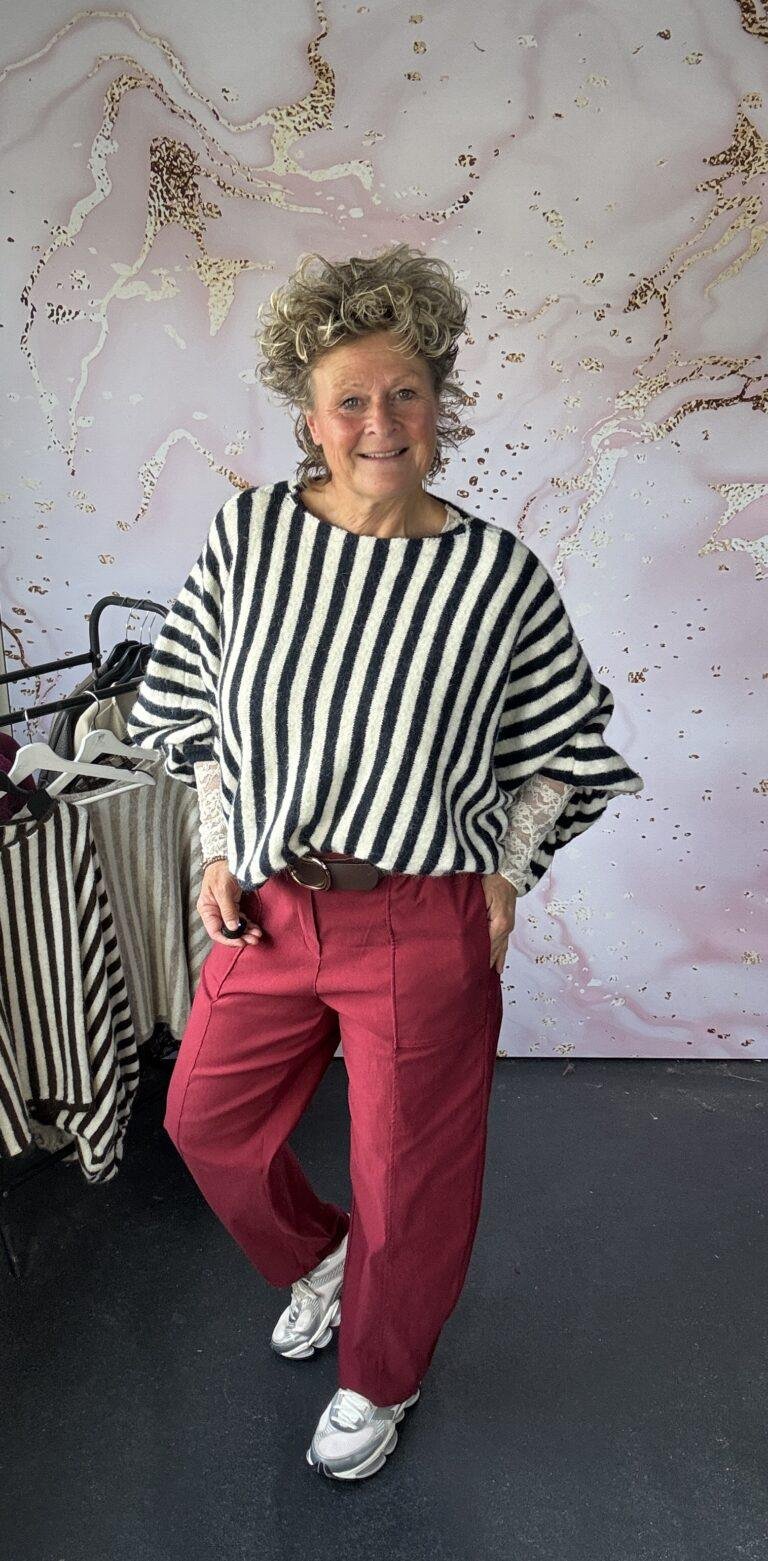 trui Erna blauw/offwhite