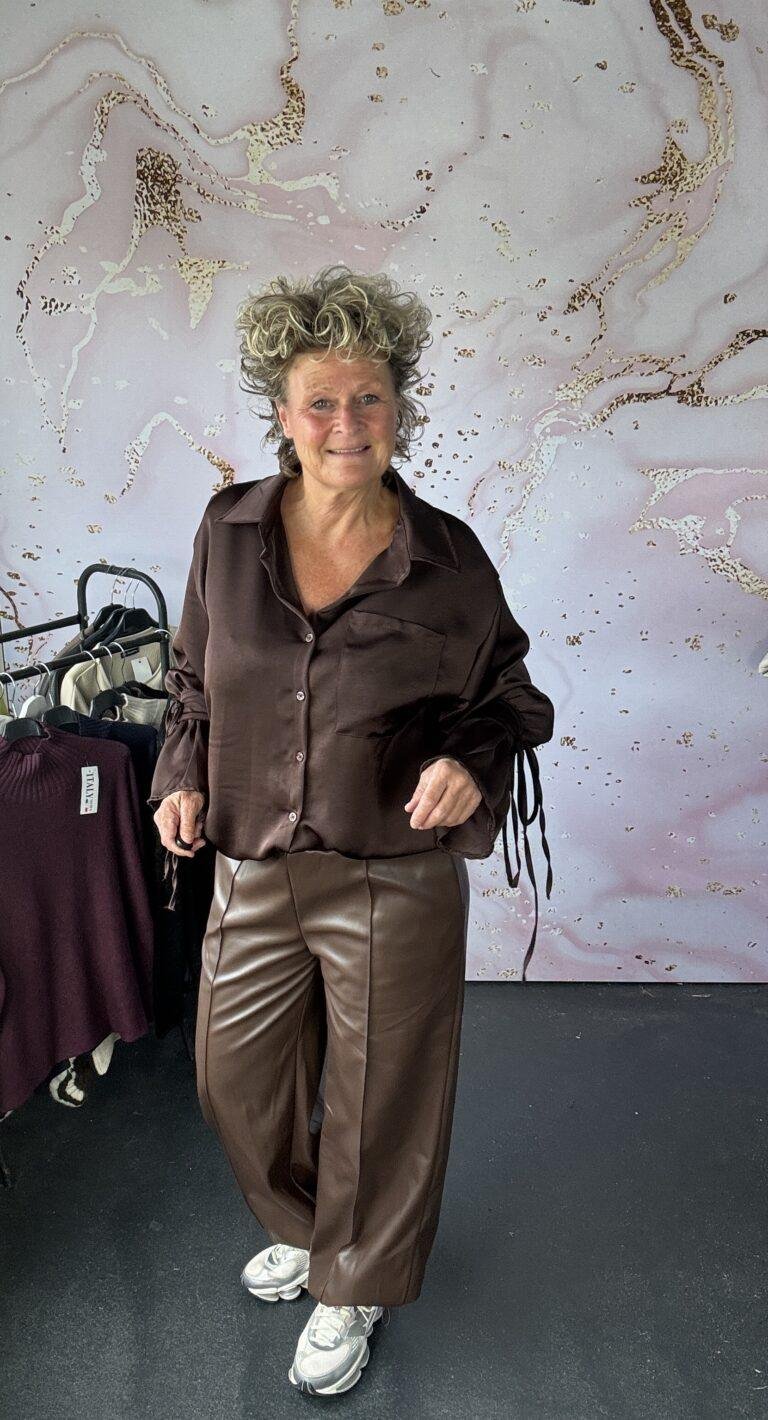 Blouse Satin bruin