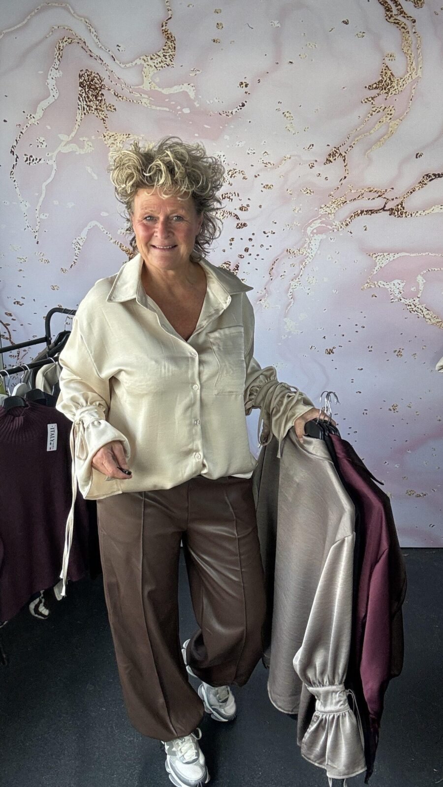 Blouse Satin champagne