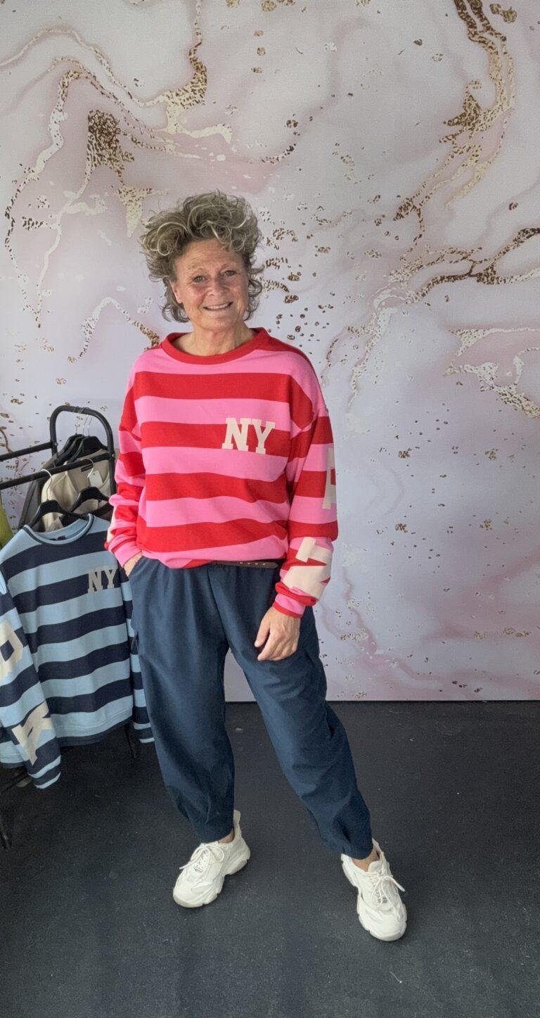 sweater NY Stripe Red